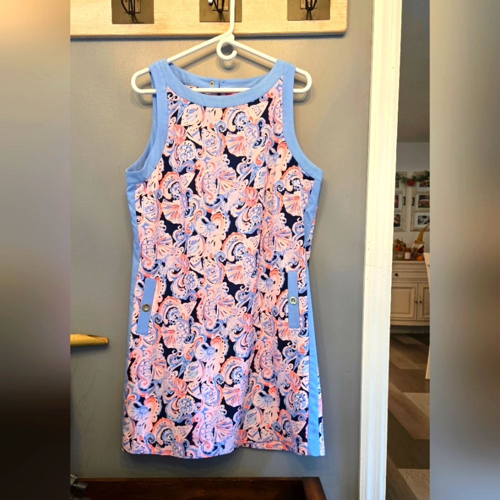 Lilly Pulitzer Amgie Stretch Shift Dress Size 16